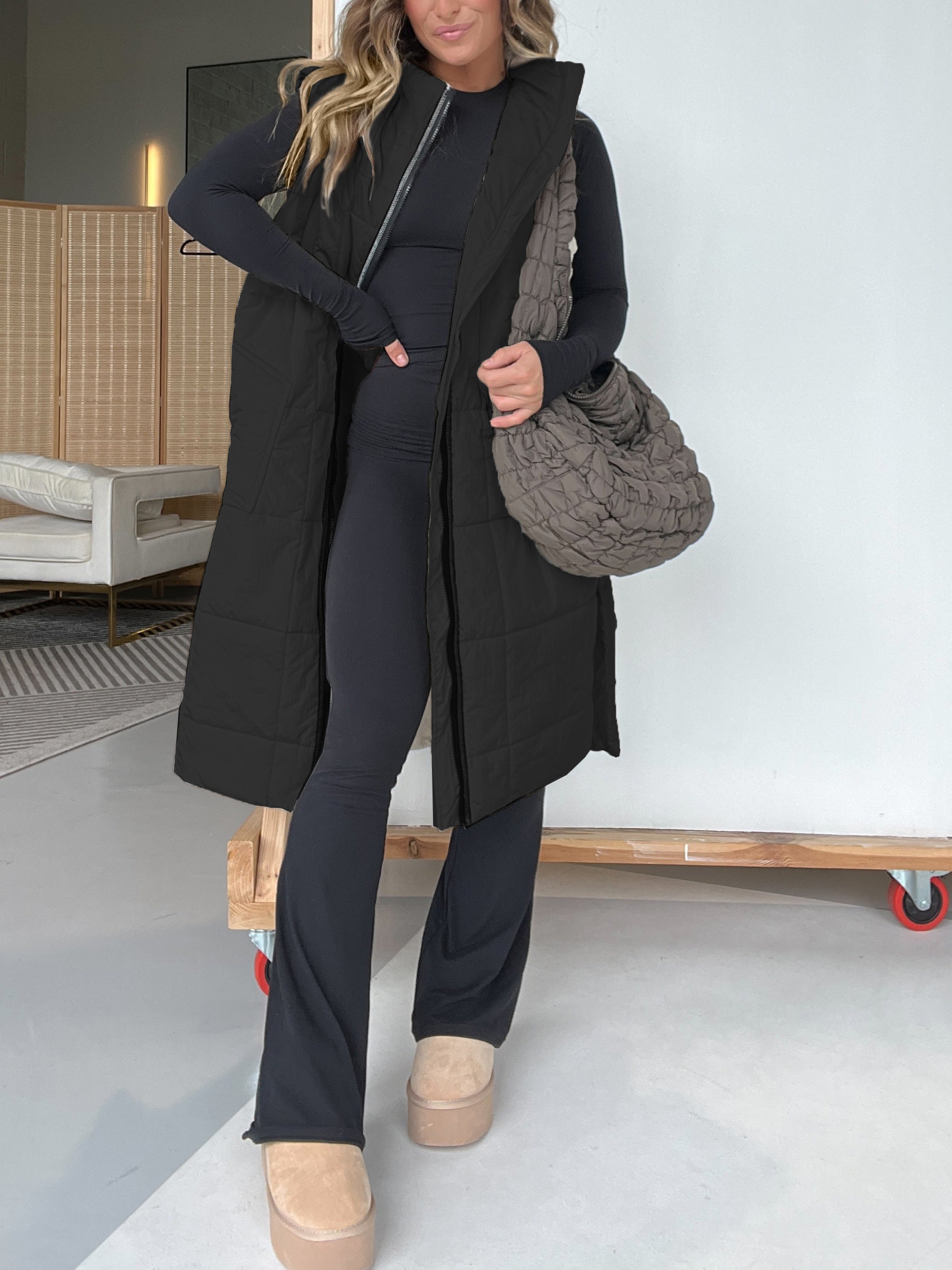 Women's Oversized Zipper Long Vest (Buy 2 Free Shipping)