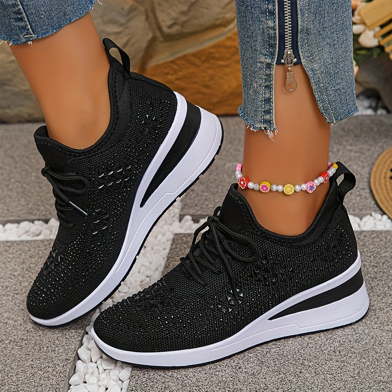 🔥Last Day Promotion 70% OFF - Women's Casual Fashion Breathable Rhinestone-Embellished Orthopaedic Sneakers