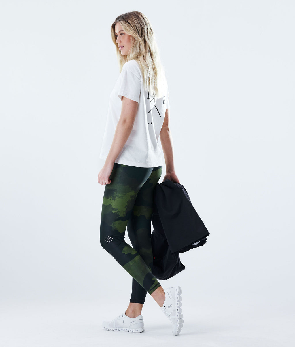 Leggings Women Green Camo