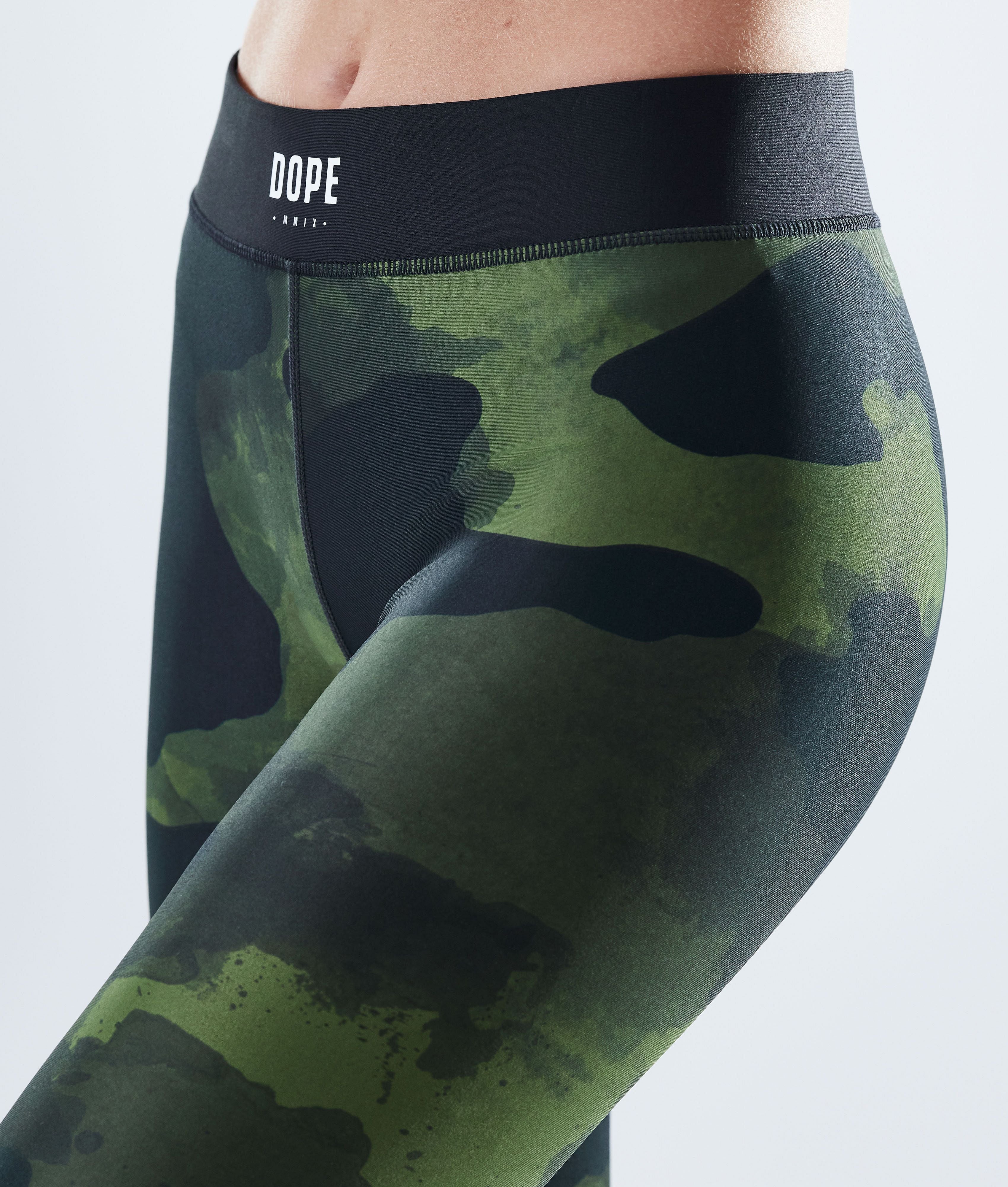 Leggings Women Green Camo
