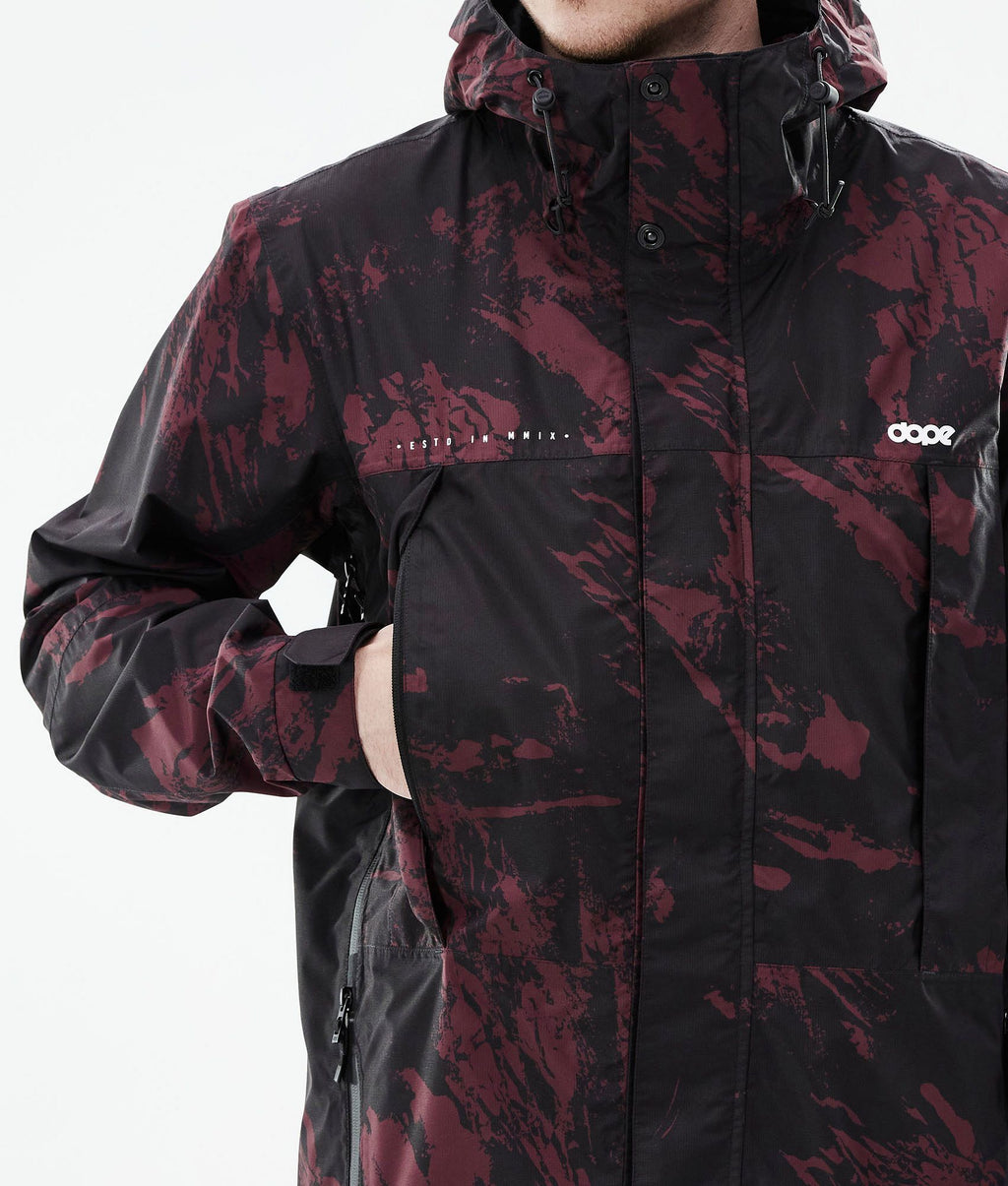 Outdoor Jacket For Men Paint Burgundy