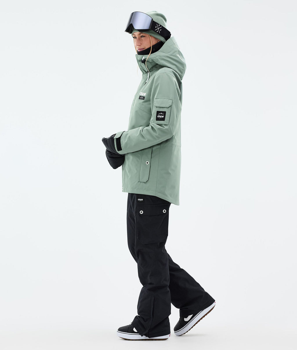 Snowboard Jacket For Women Faded Green
