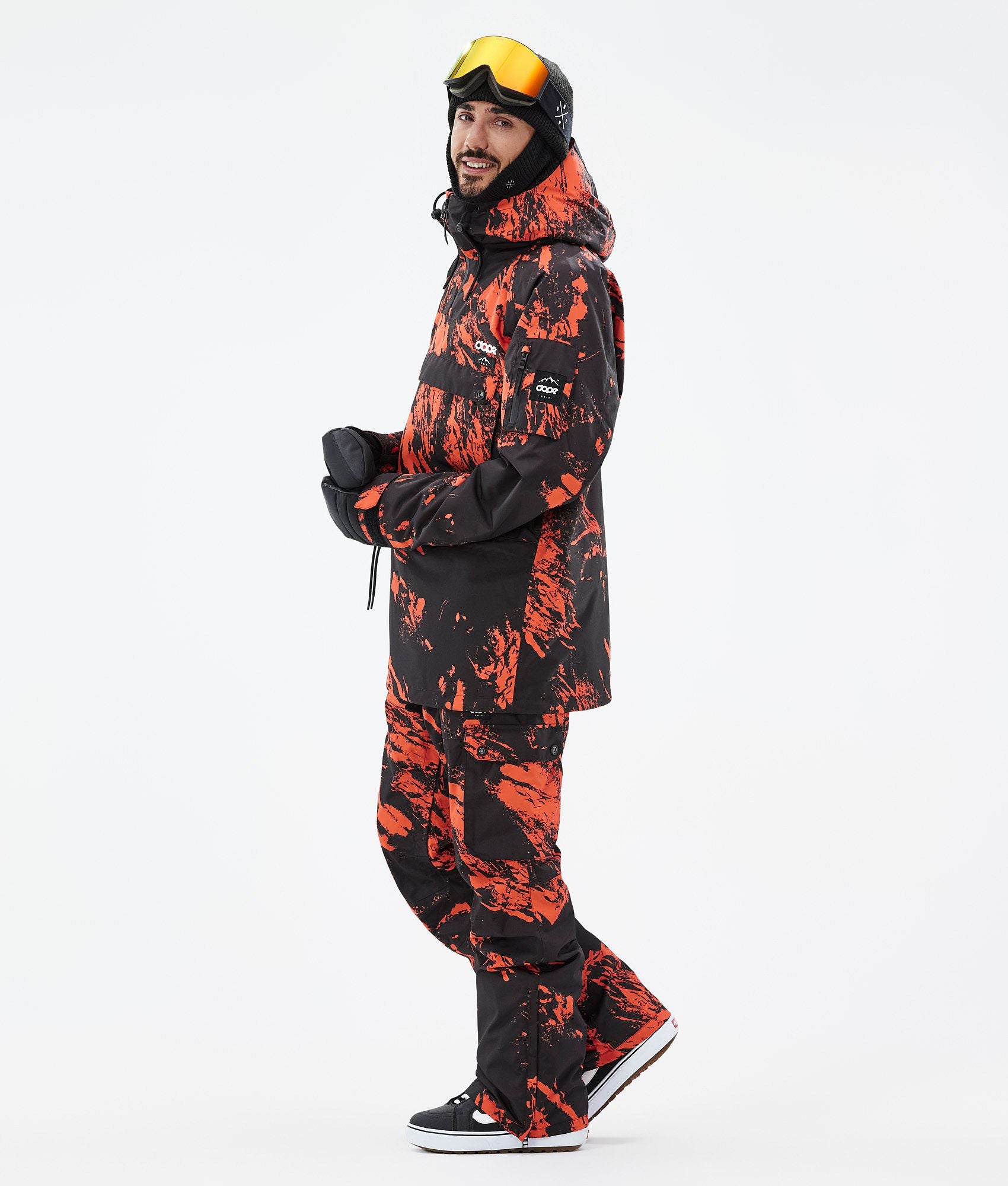 Snowboard Jacket For Men Paint Orange
