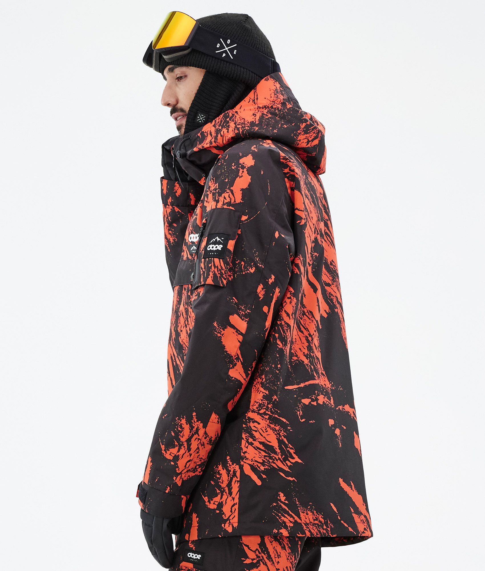 Snowboard Jacket For Men Paint Orange