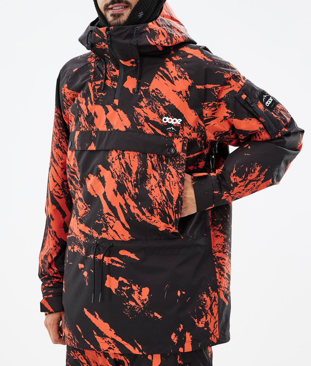 Snowboard Jacket For Men Paint Orange