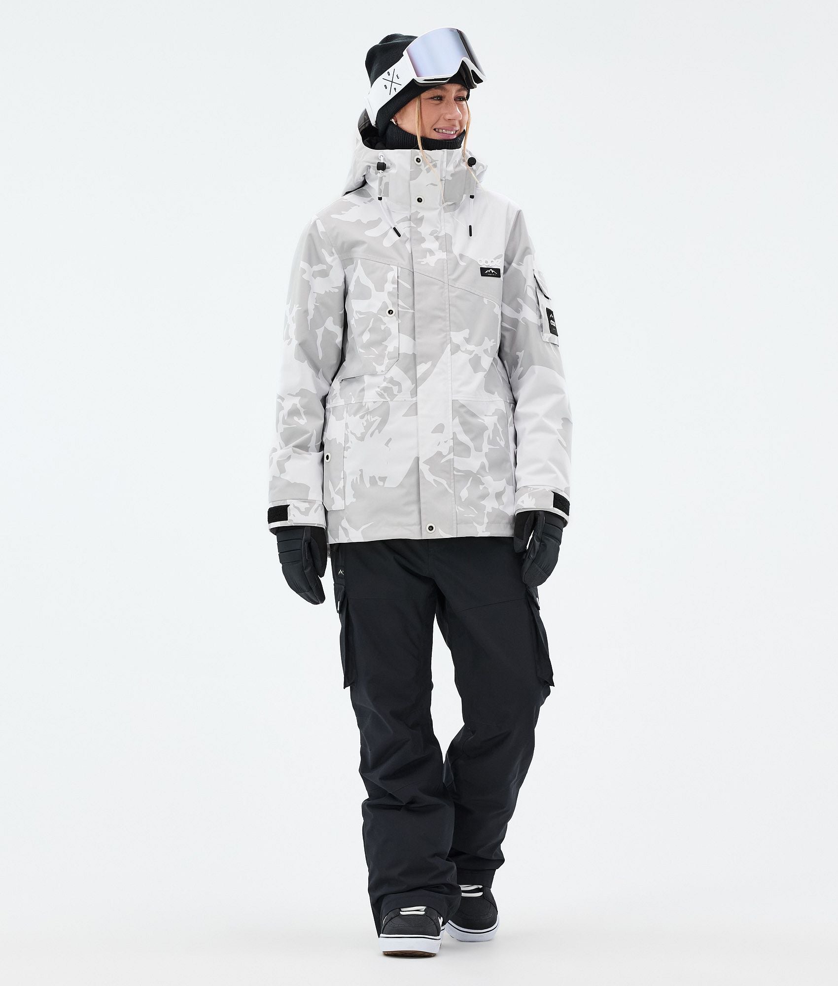 Snowboard Jacket For Women Grey Camo