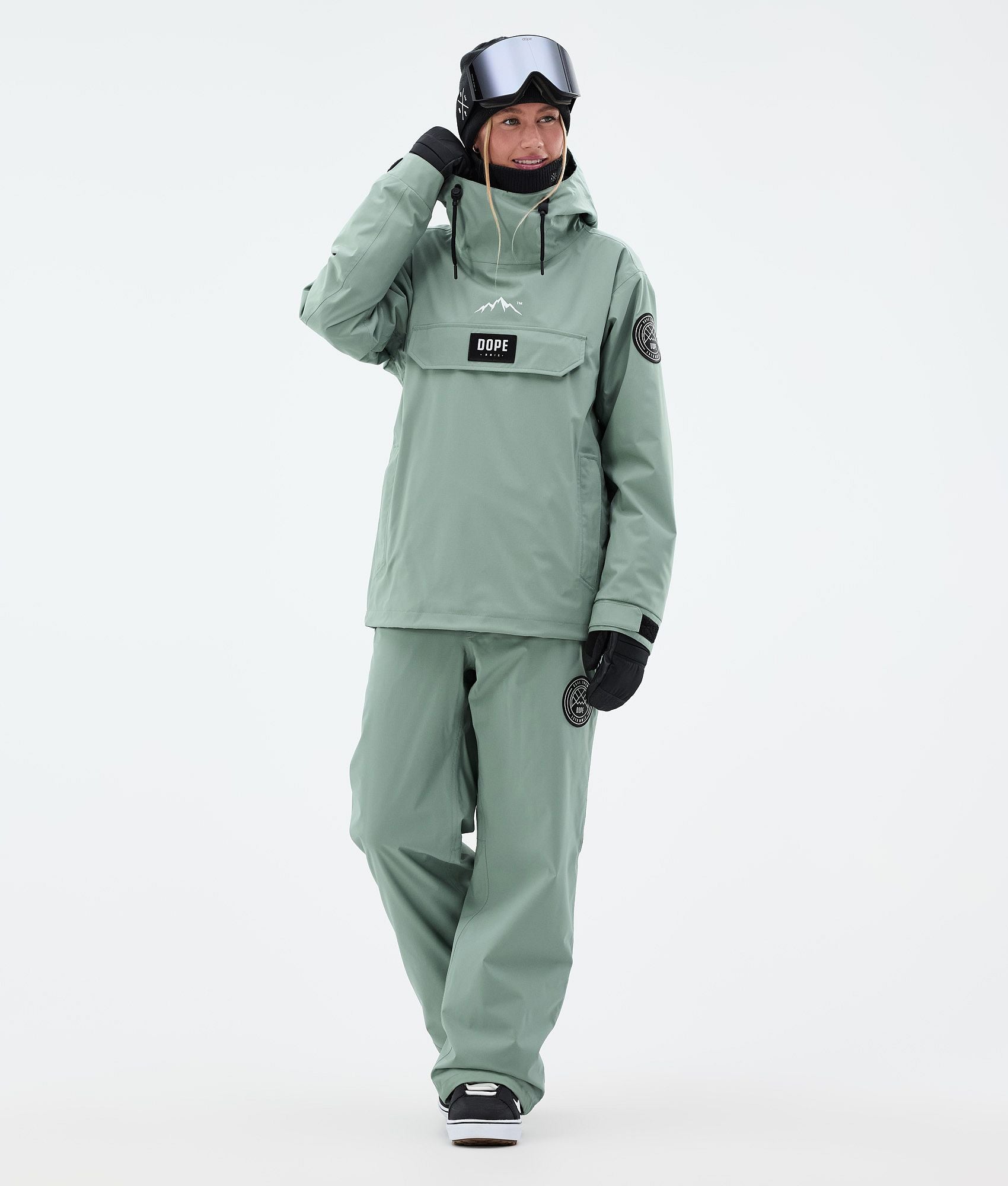 Snowboard Jacket For Women Faded Green