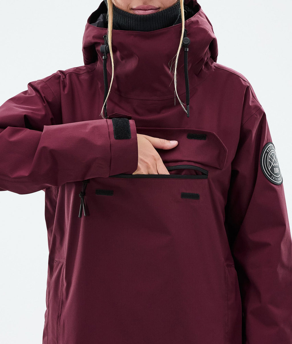 Snowboard Jacket For Women Burgundy