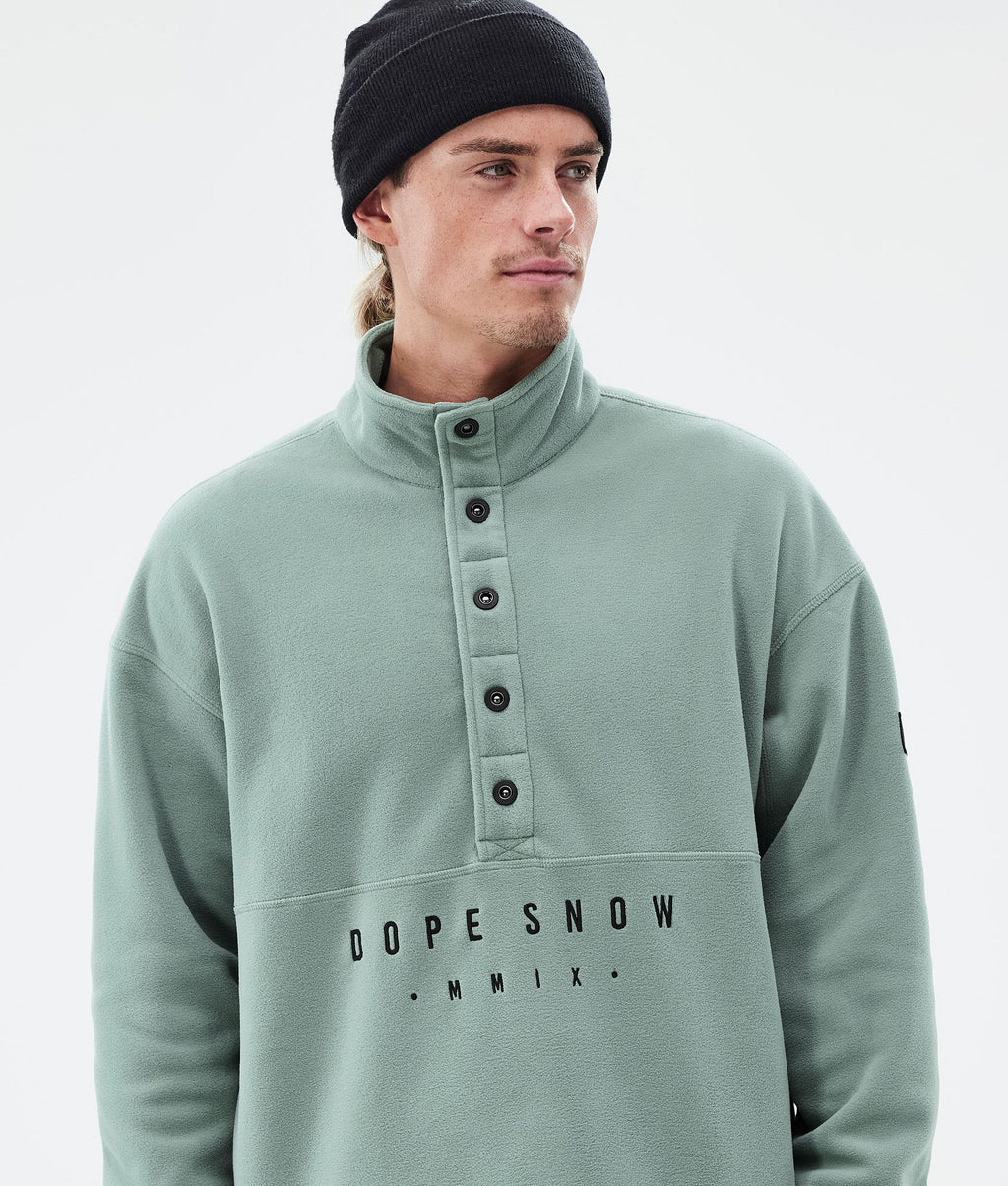Fleece Sweater For Men Faded Green