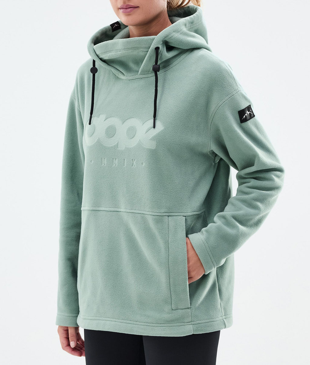 Fleece Hoodie For Women Faded Green