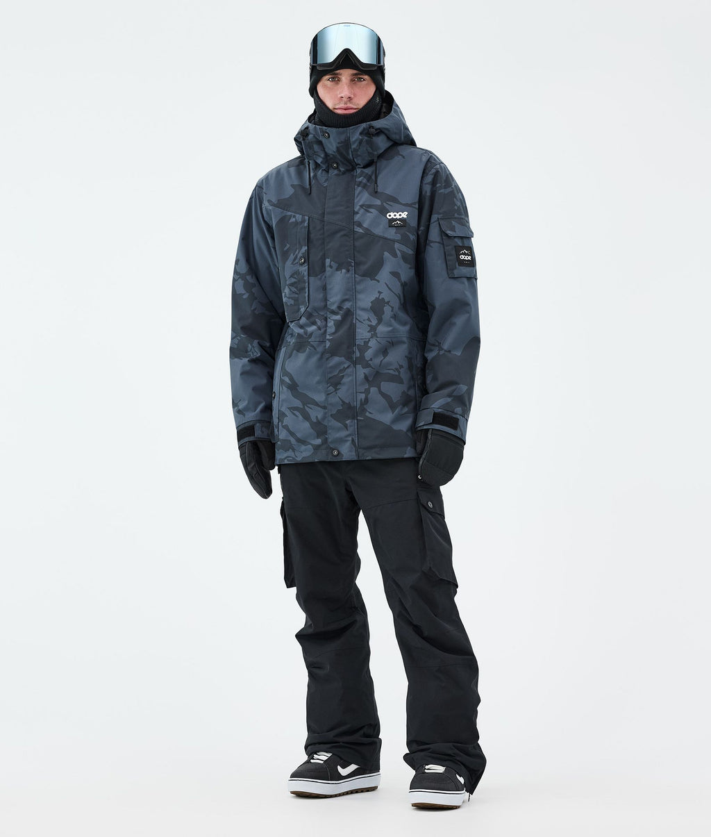 Snowboard Jacket For Men Metal Blue Camo