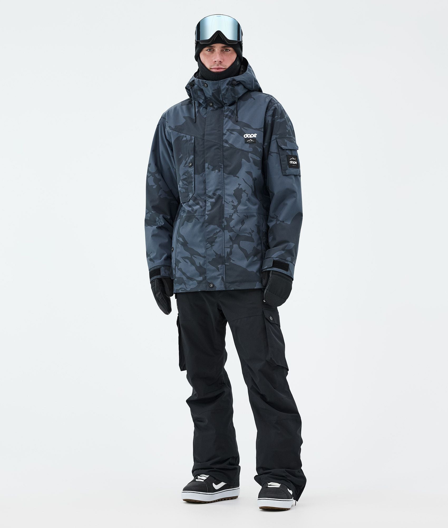Snowboard Jacket For Men Metal Blue Camo