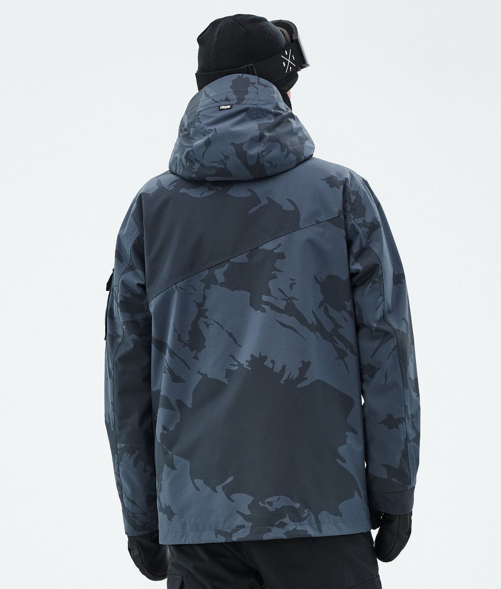 Snowboard Jacket For Men Metal Blue Camo