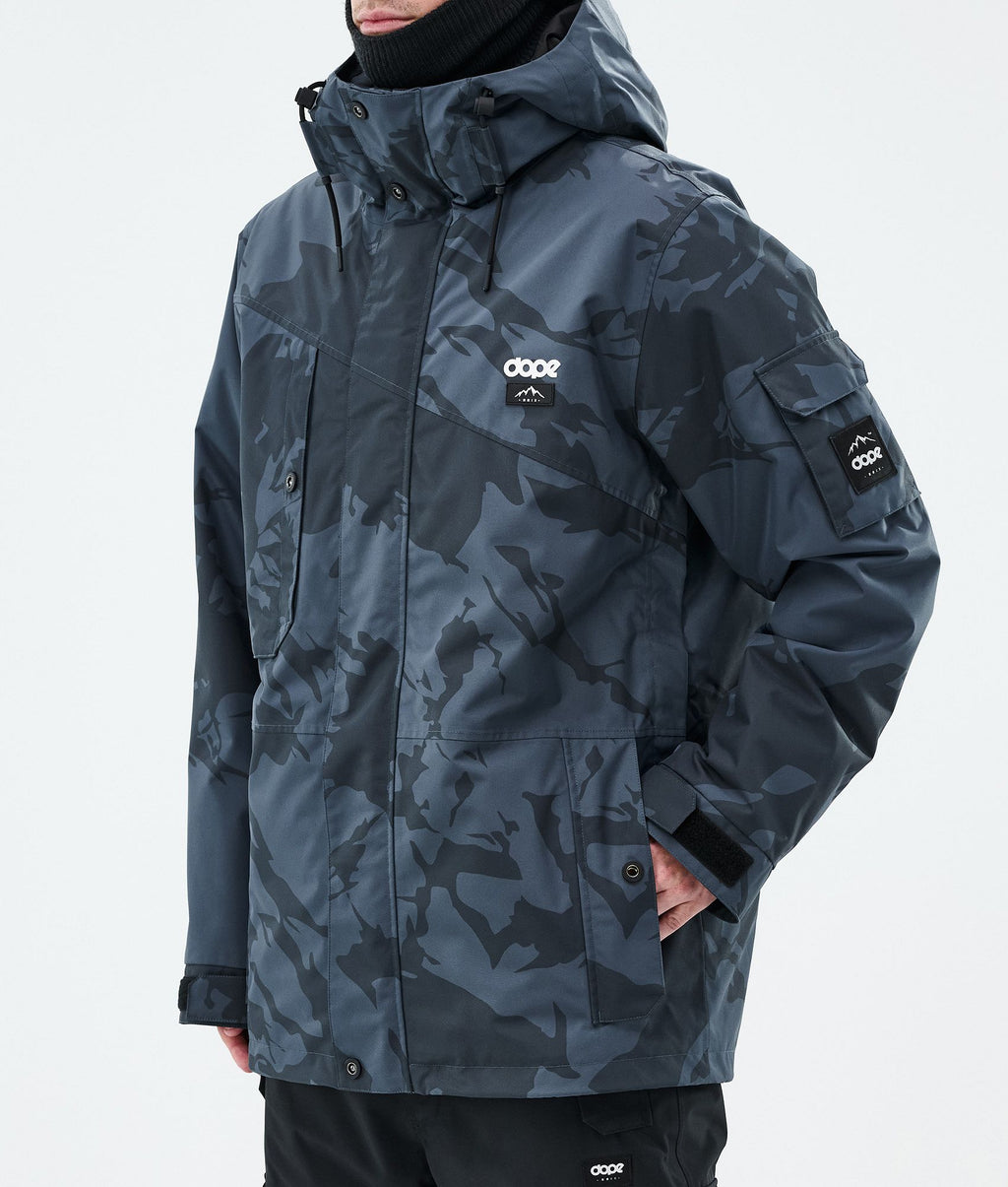 Snowboard Jacket For Men Metal Blue Camo