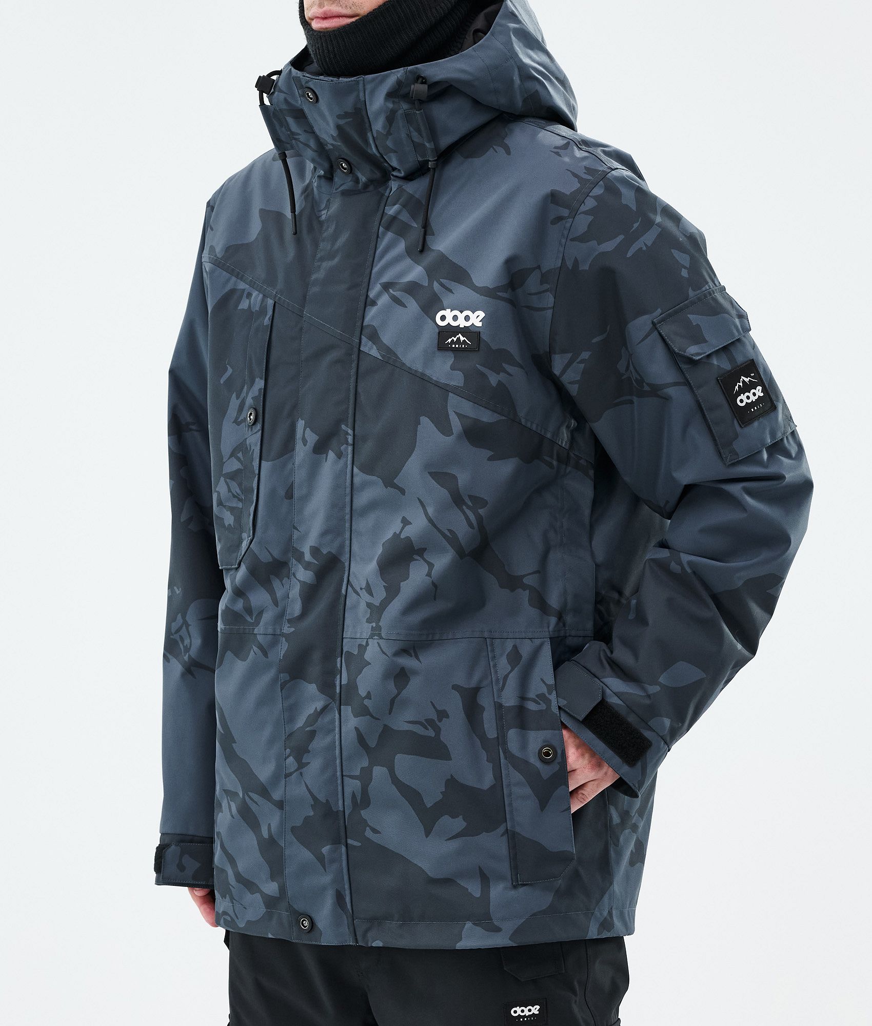 Snowboard Jacket For Men Metal Blue Camo