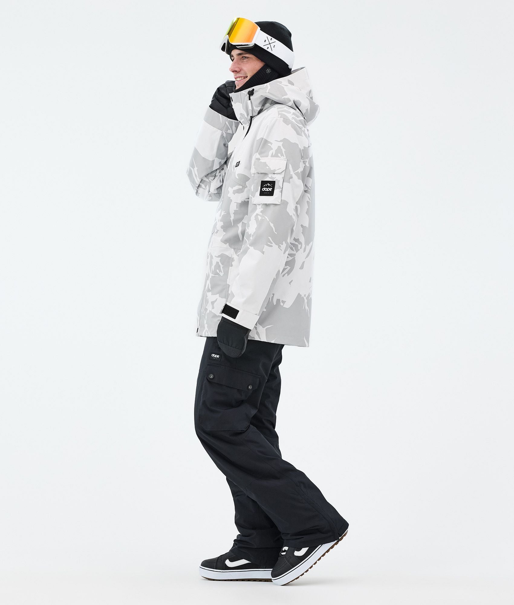 Snowboard Jacket For Men Grey Camo