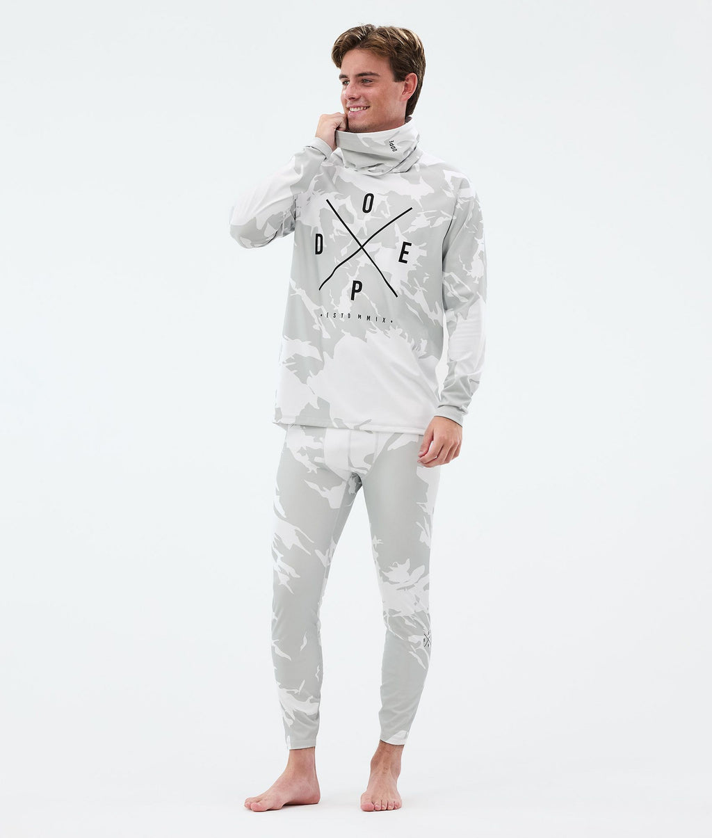 Base Layer Top For Men 2X-Up Grey Camo