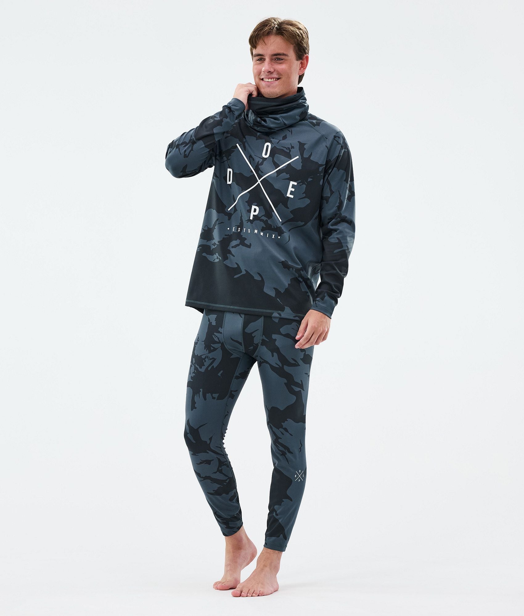 Base Layer Pant For Men 2X-Up Metal Blue Camo