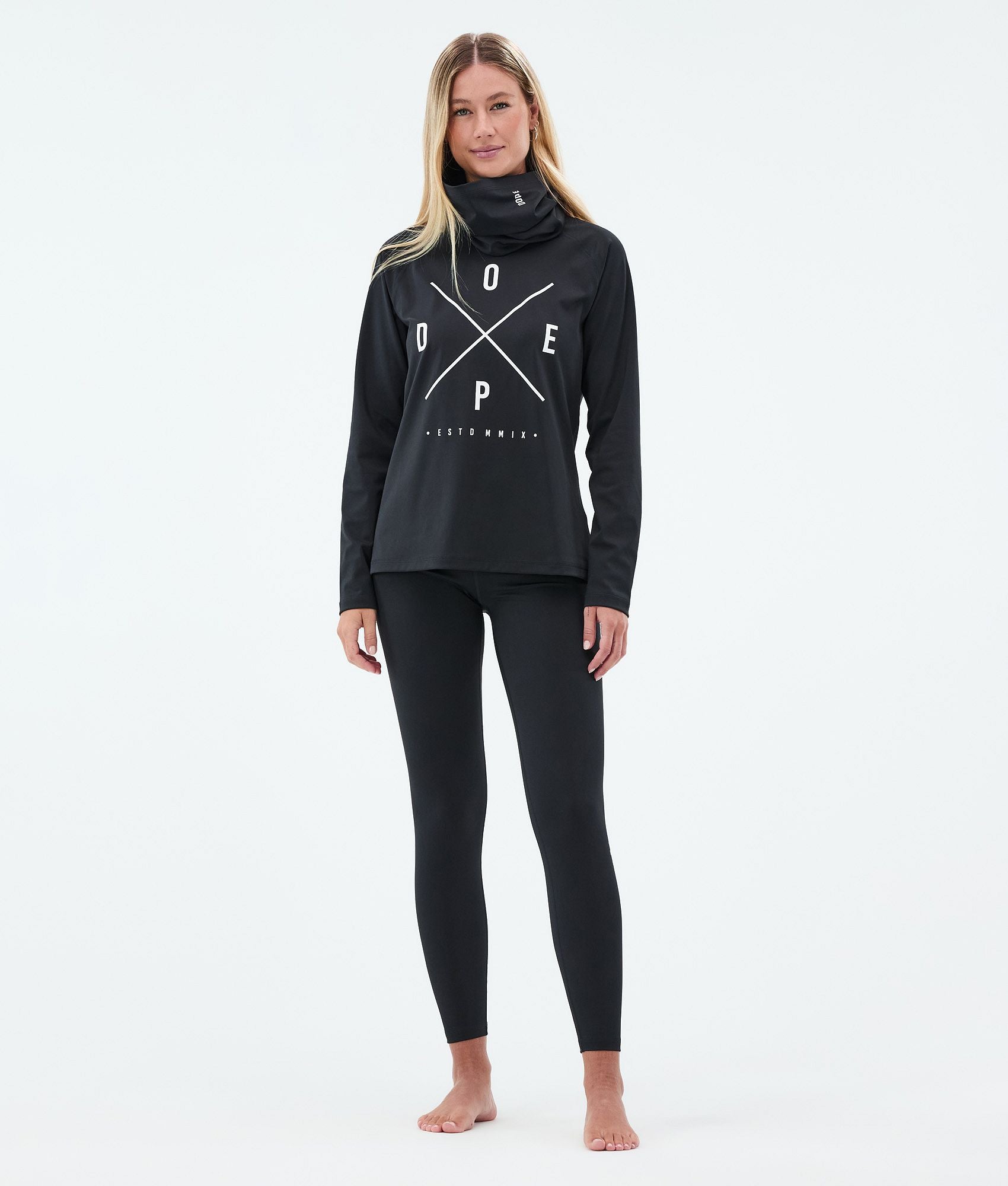 Base Layer Top For Women 2X-Up Black