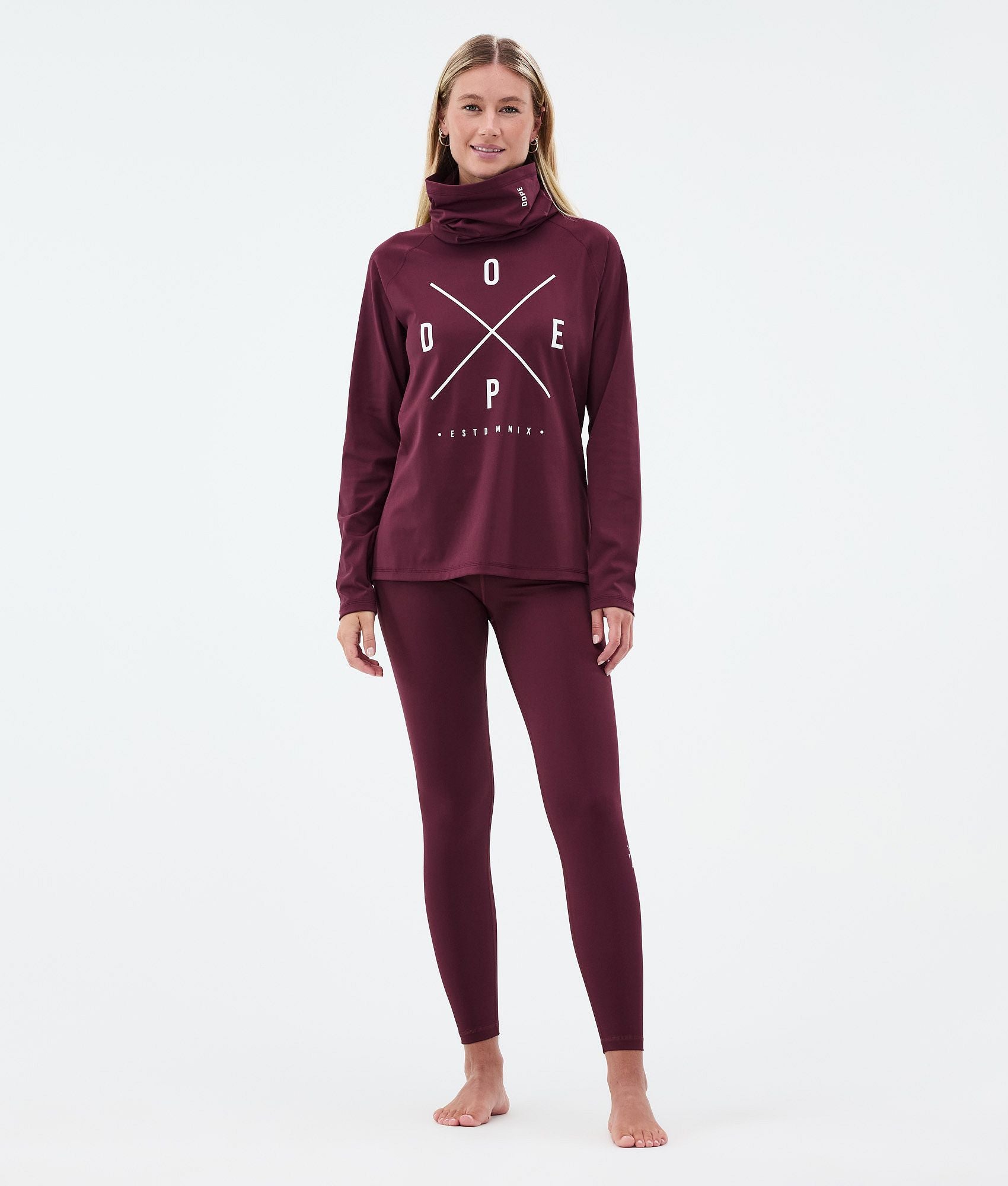 Base Layer Top For Women 2X-Up Burgundy