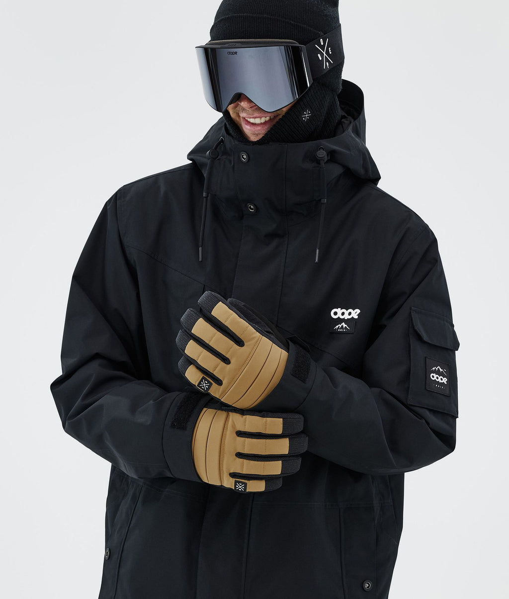 Ski Gloves Gold