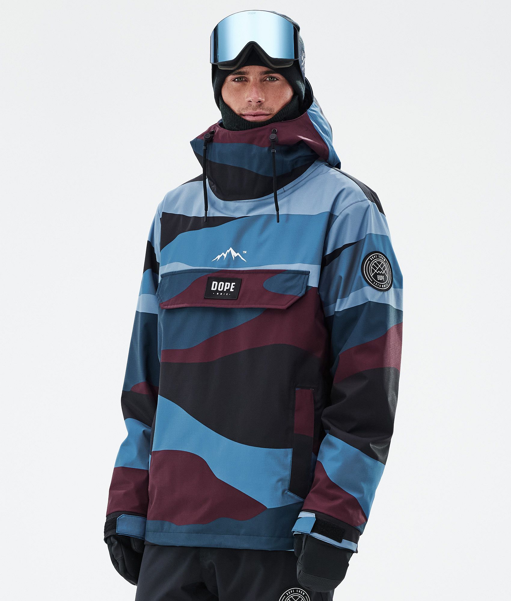 Snowboard Jacket For Men Shards Burgundy Blue