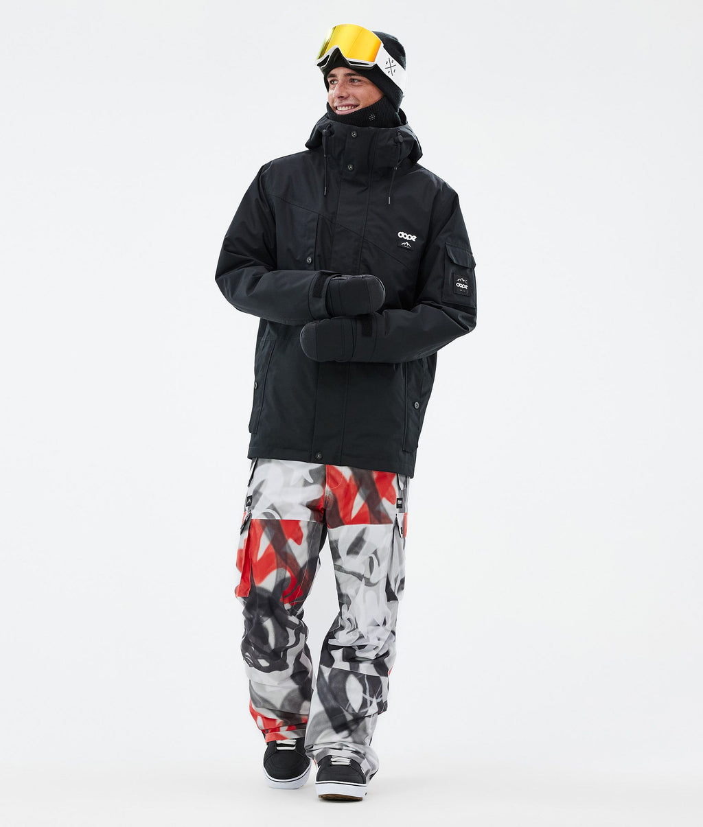 Snowboard Pants For Men Spray Black Red