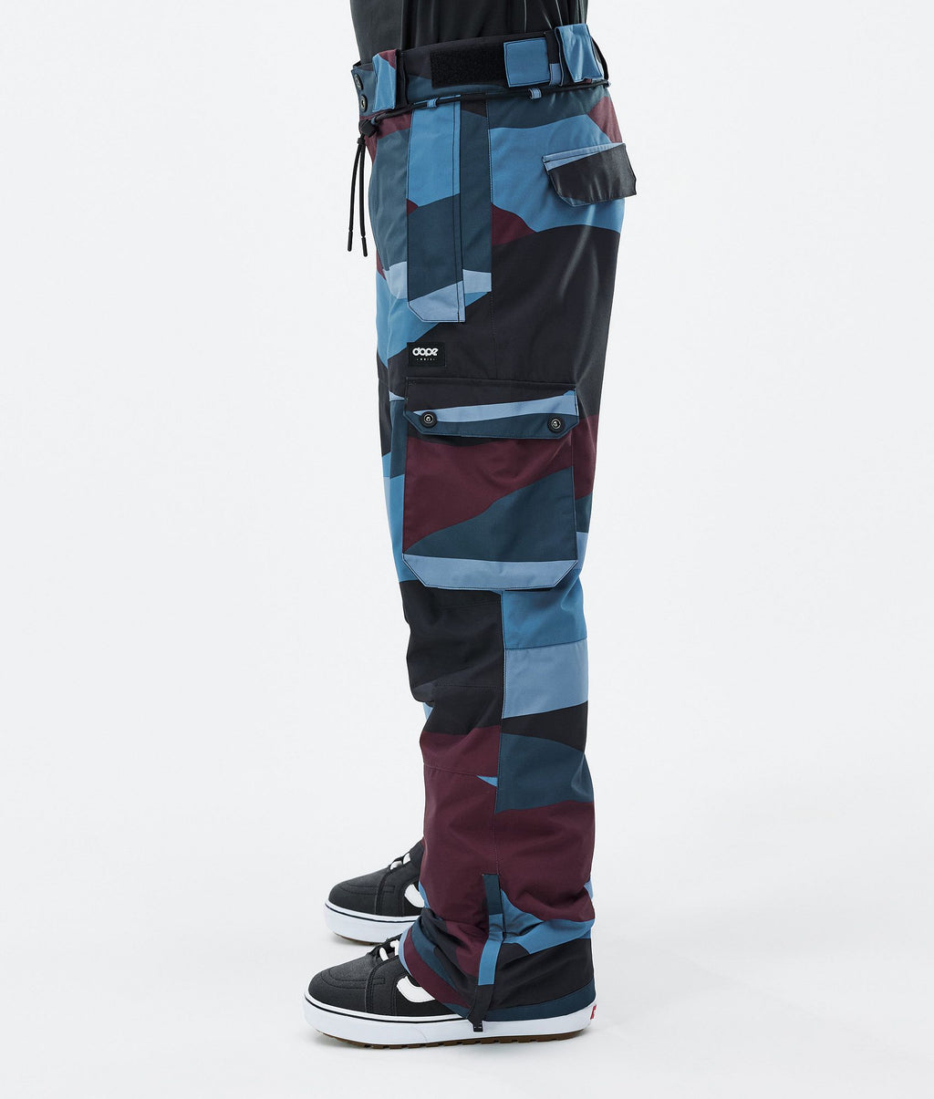Snowboard Pants For Men Shards Burgundy Blue
