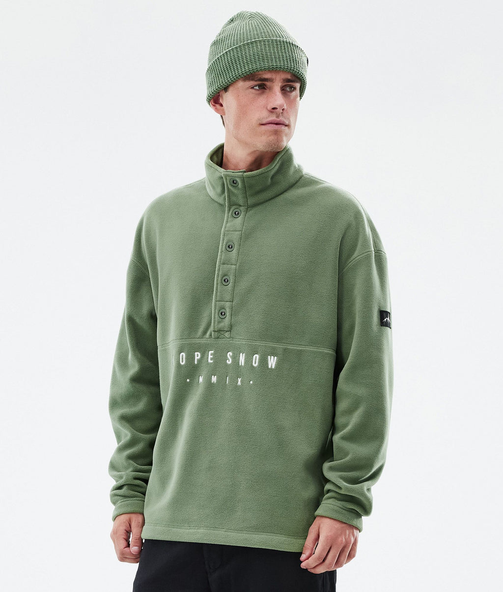 Fleece Sweater For Men Moss Green