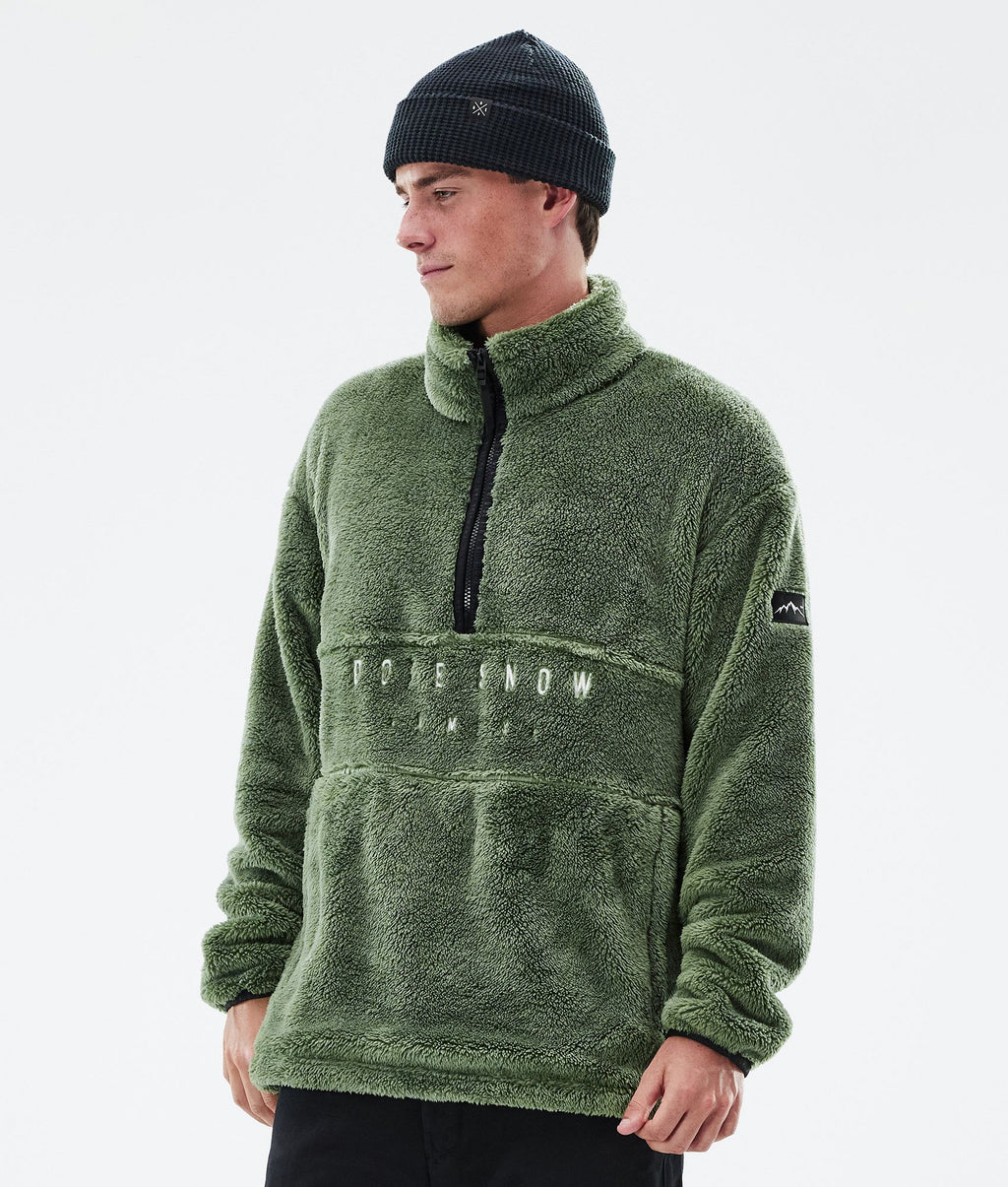 Fleece Sweater For Men Moss Green
