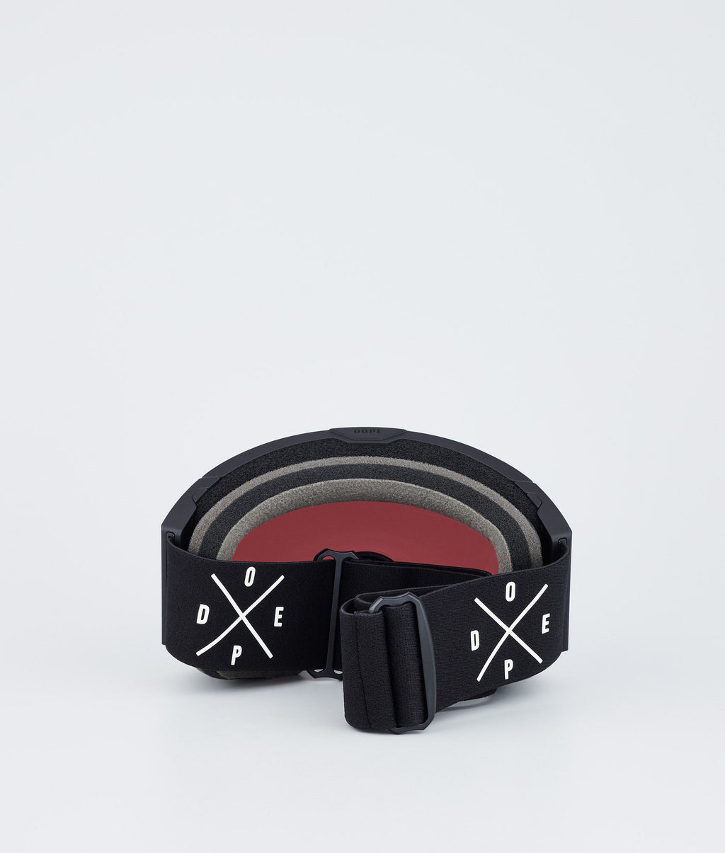 Ski Goggles Black/Blue Mirror