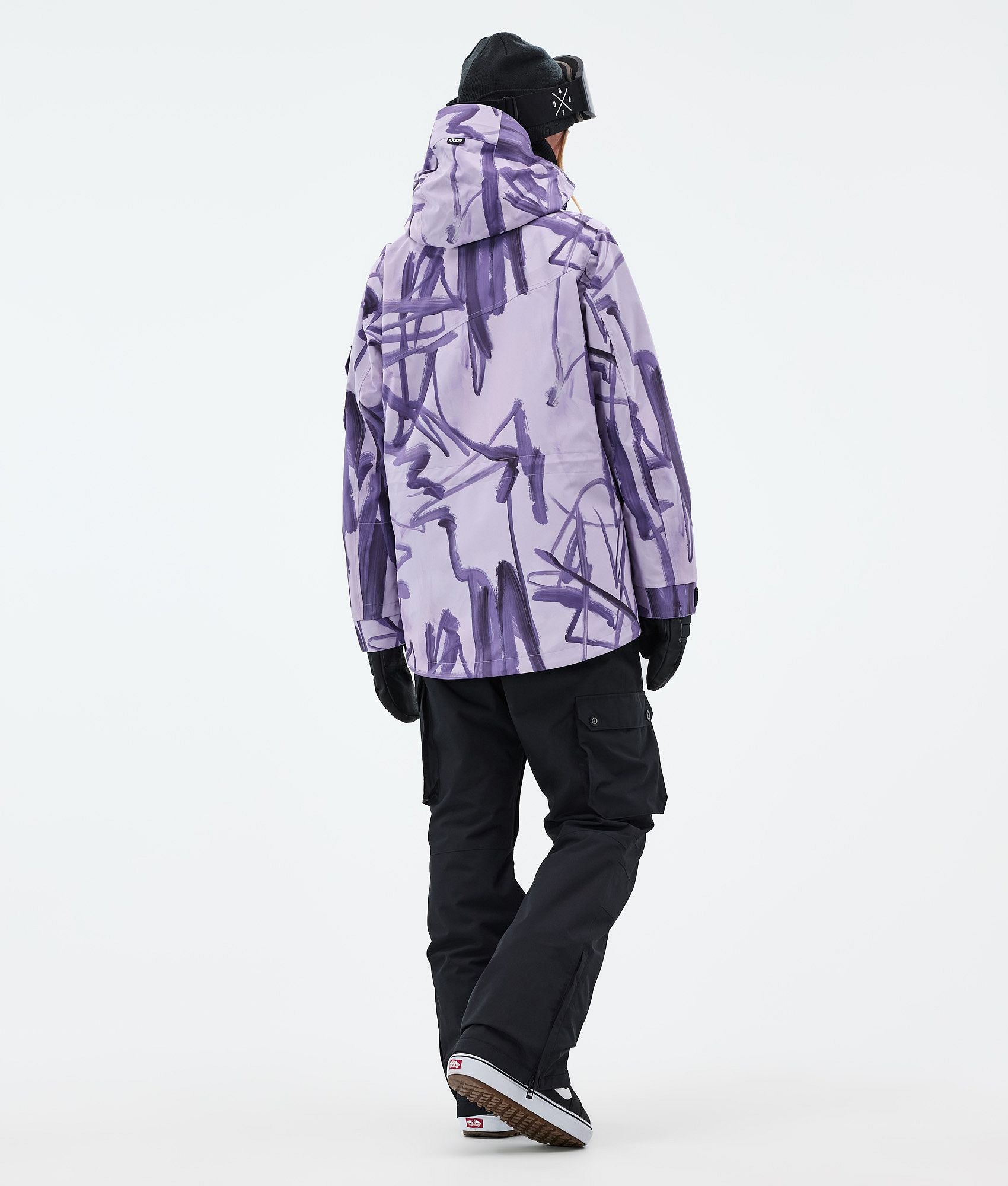 Snowboard Jacket For Women Scribble Purple