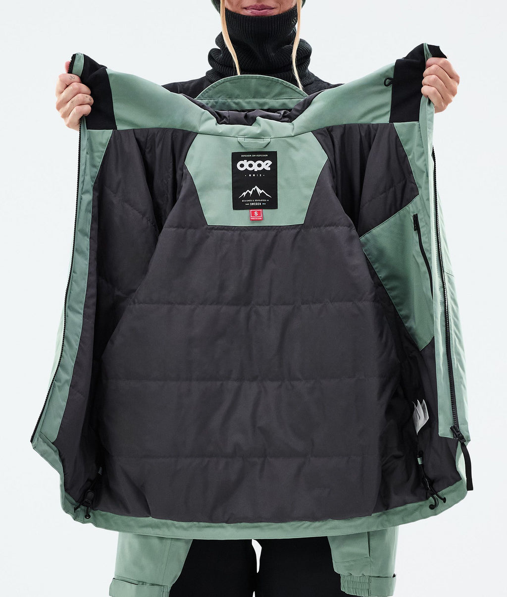 Snowboard Jacket For Women Faded Green