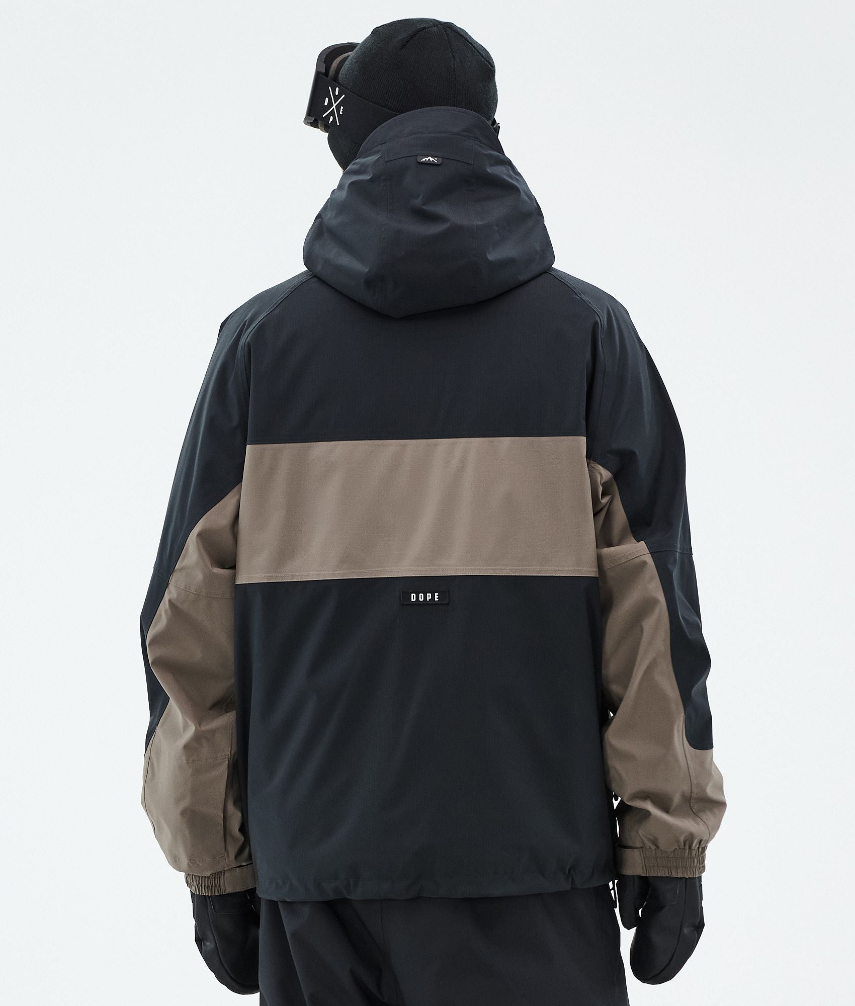 Snowboard Jacket For Men Stripe Black/Walnut