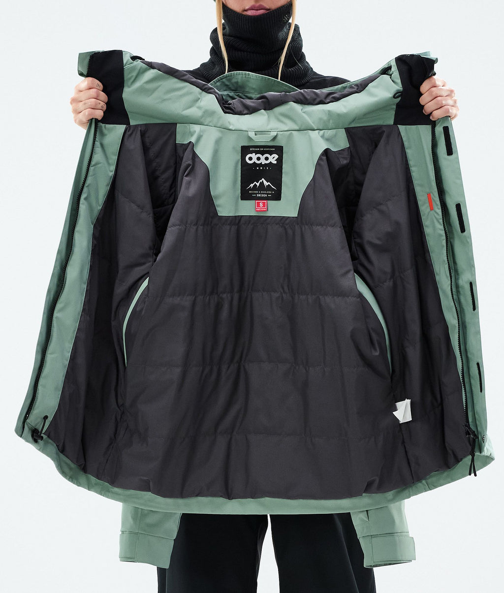 Snowboard Jacket For Women Faded Green