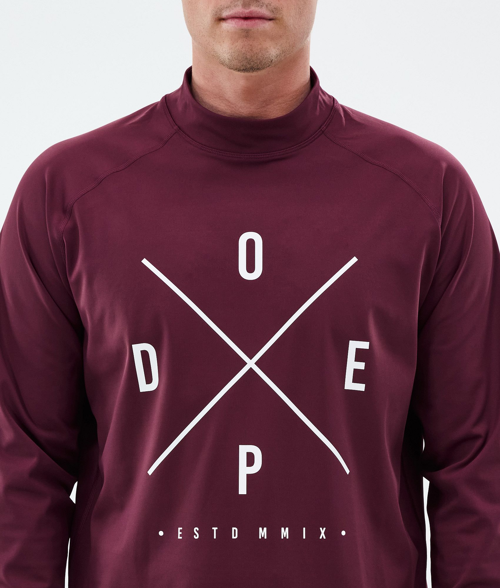 Base Layer Top For Men 2X-Up Burgundy