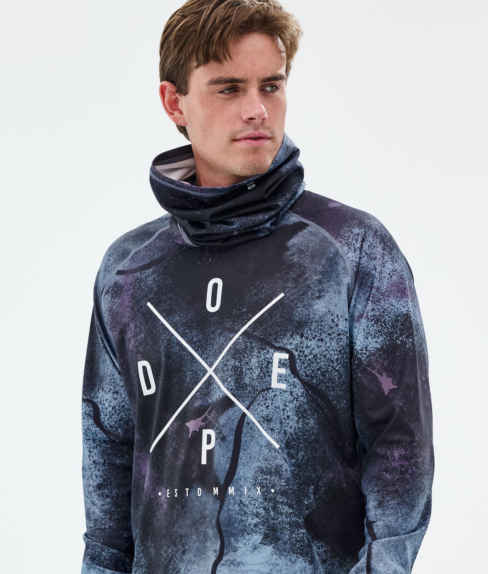 Base Layer Top For Men 2X-Up Jungle Purple