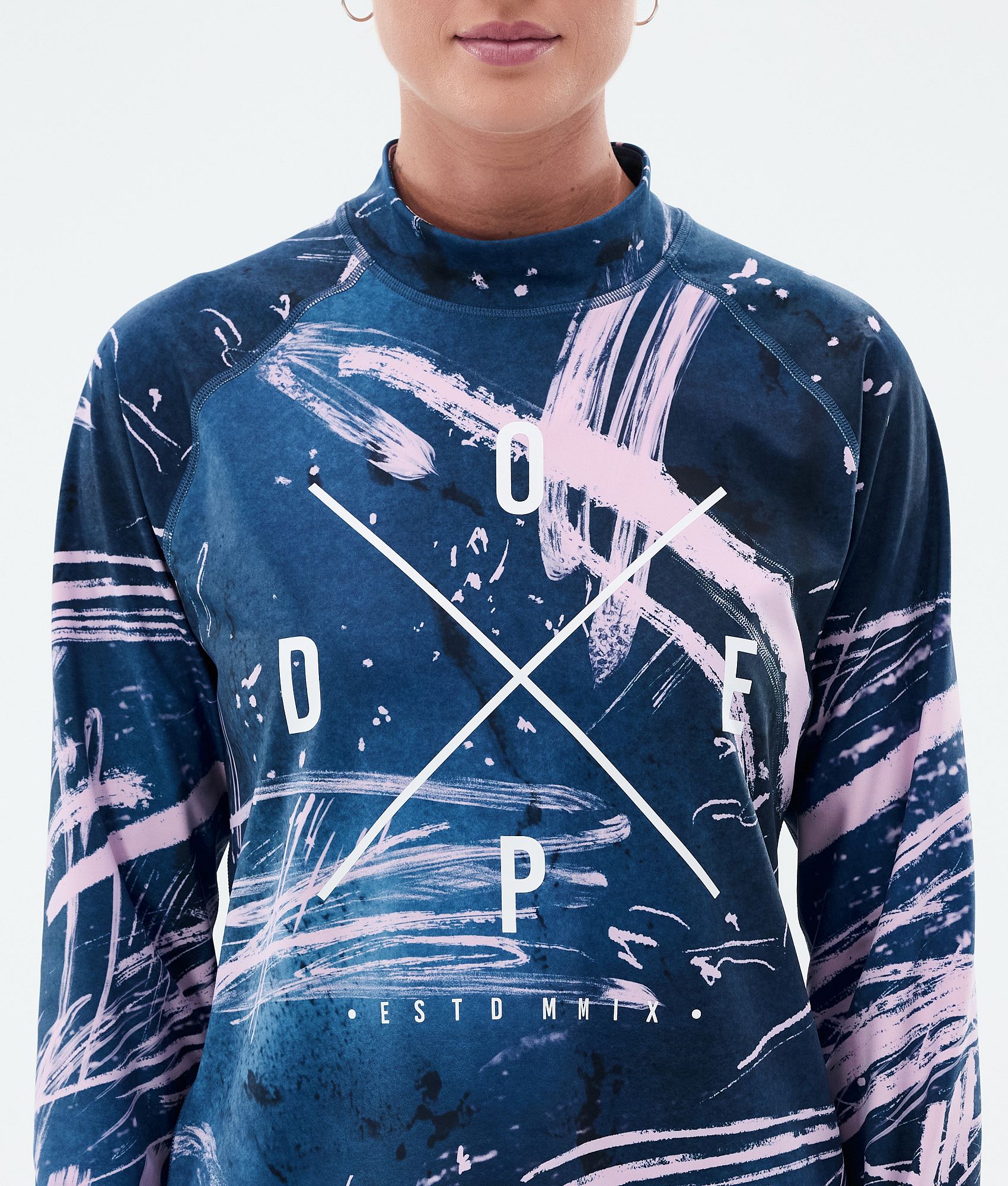 Base Layer Top For Women 2X-Up Carvings Pink