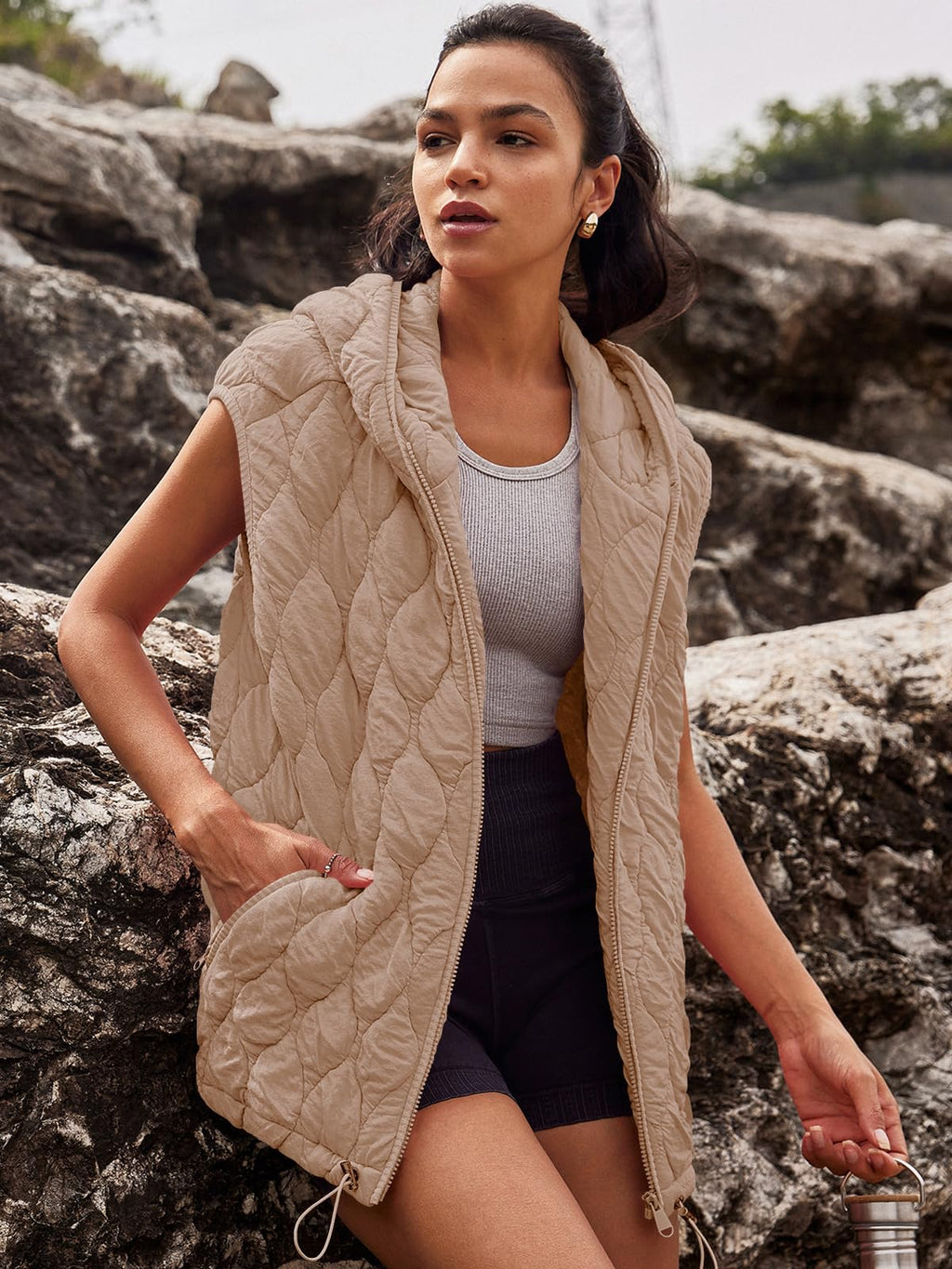Women's Hooded Quilted Down Puffer Vest (Buy 2 Free Shipping)