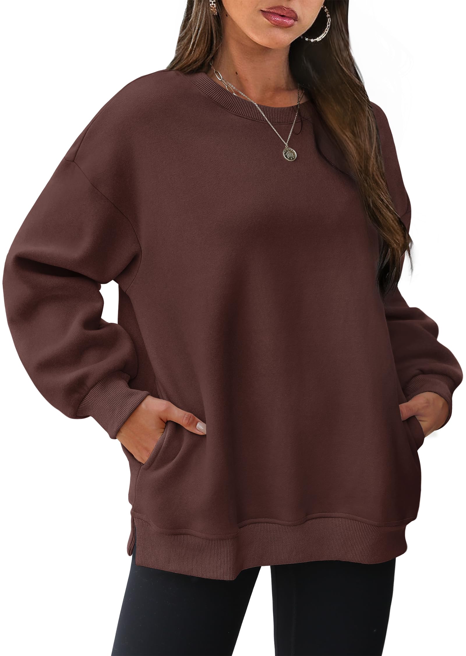 Women's Oversized Crewneck Sweatshirts with Pockets (Buy 2 Free Shipping)