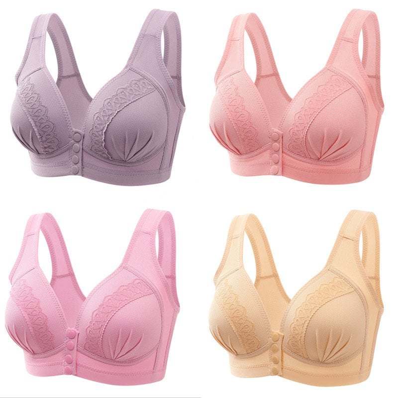 💕BUY 1 GET 2 FREE💕-2025 Front Button Breathable Skin-Friendly Cotton Bra