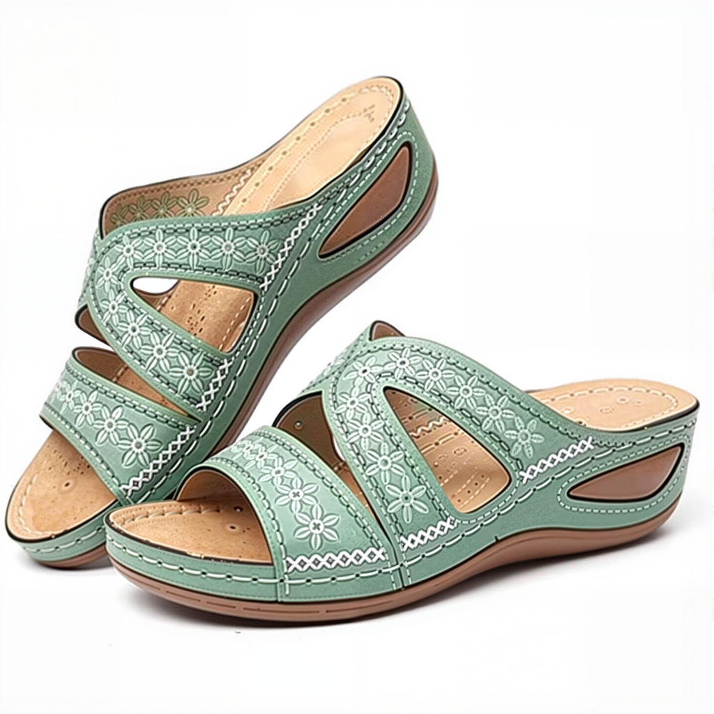 Women's Summer Wedge Sandals - Comfortable & Stretchy